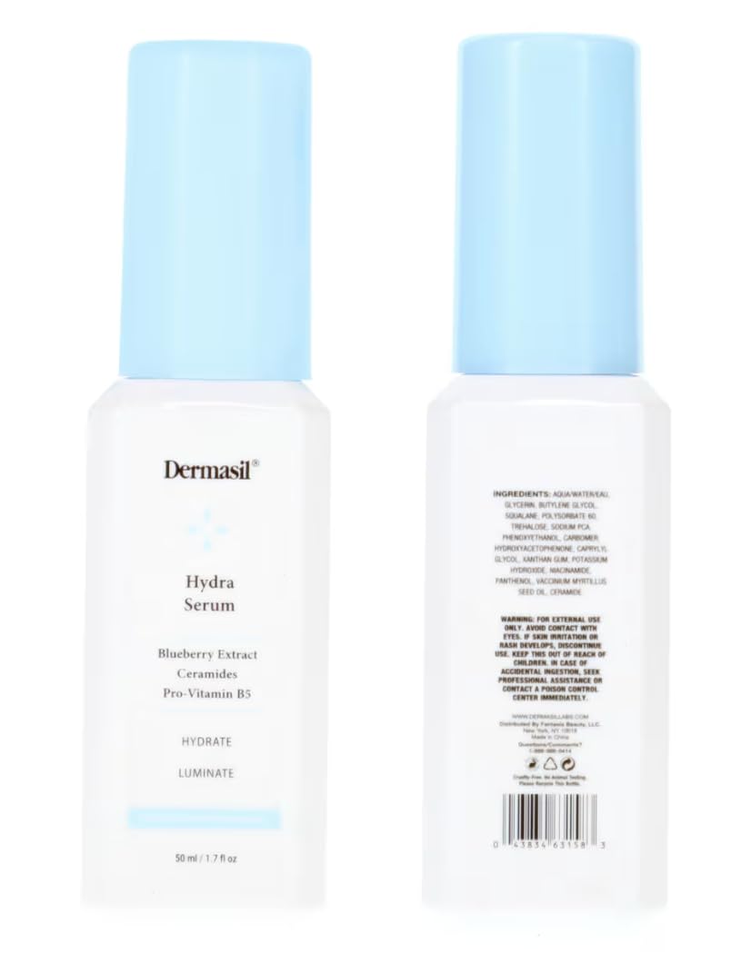Dermasil Hydra Serum with Blueberry Extract, Ceramides and Pro-Vitamin B5, Hydrate and Illuminate, 1.7 FL OZ Beauty & Personal Care Dermasil
