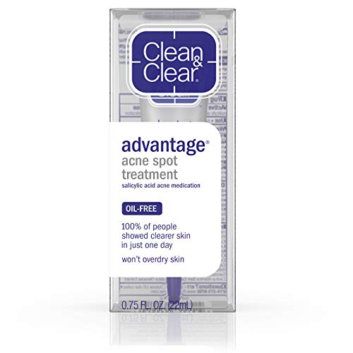 Clean & Clear Advantage Acne Spot Treatment, Oil Free Acne Treatment with Salicylic Acid, Witch Hazel, and BHA, Gel Pimple Cream for Adults and Teens Beauty & Personal Care Clean