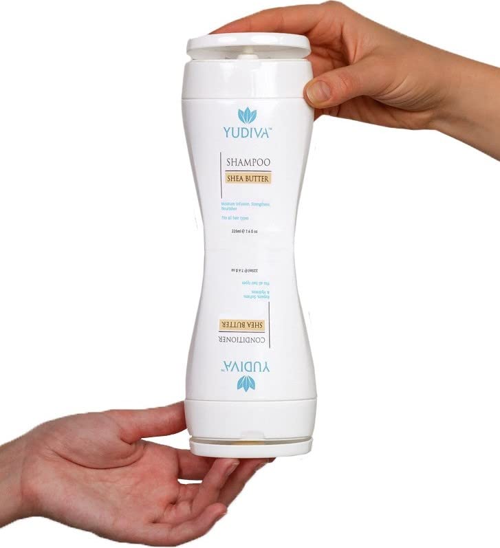 YUDIVA 2 Products in 1 Bottle, Shea Butter Shampoo & Conditioner Set, with travel bag, fits all hair types, 15.2 Fl oz Beauty & Personal Care YUDIVA