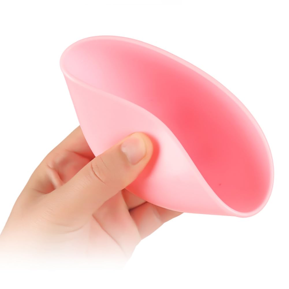 BFLCTTBD 2 Pairs Pink Face Mask Mixing Bowl Set Silicone Mixing Bowl Spatula For Face Mask Small Flexible Rubber Spa Facial Face Mask Mixing Bowl Beauty & Personal Care BFLCTTBD