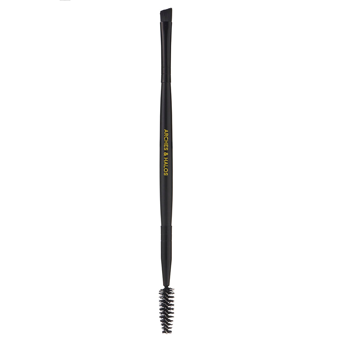Arches and Halos Dual Ended Powder and Pomade Brush - Eyebrow Brush with Spoolie for Blending Sharp Edges - Create Hair-Like Strokes - 1 pc