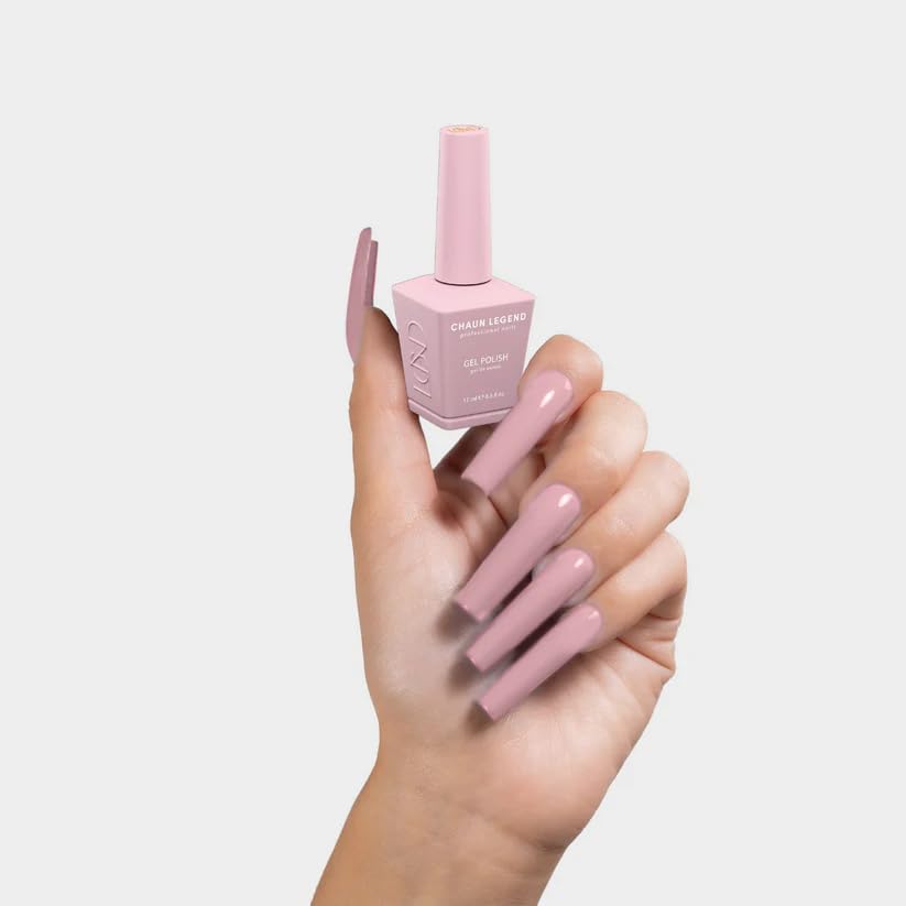 Chaun Legend UV LED Gel Nail Polish 0.5 Ounce Long Lasting, Bubble Free, Quick Dry High Shine, She Dusty LG5083 (blush pink)