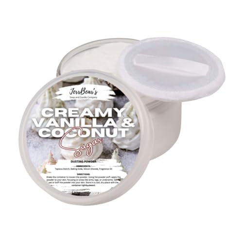 JerrBear’s Creamy Vanilla & Coconut Sugar Dusting Powder, Talc Free Body Formula for Women, Gentle Powder for Daily Freshness, (4oz Jar) Beauty & Personal Care JerrBear’s