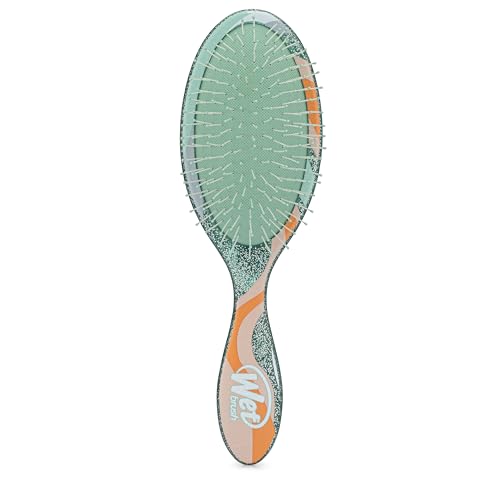 Wet Brush Original Detangler Hair Brush, Green (Glitter Vortex) - Ultra-Soft IntelliFlex Bristles - Detangling Brush Glides Through Tangles (Wet Dry &