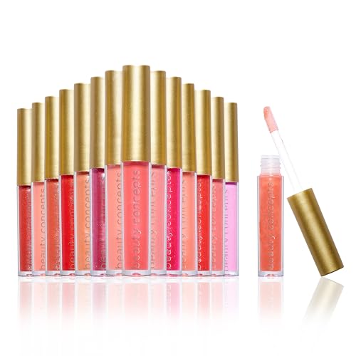 Beauty Concepts Lip Gloss Collection - Shimmering, Glossy Lip Makeup Set for a Radiant Finish, Glitter Floral Beauty & Personal Care B.C BEAUTY CONCEPTS