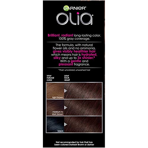 Garnier Olia Oil Powered Permanent Hair Color, 4.15 Dark Soft Mahogany Beauty & Personal Care Garnier