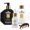 Ultraluxe RX Hair Care Set, Scalp Treatment Bundle for Thinning Hair, Shampoo, Conditioner and Serum Beauty & Personal Care ULTRALUXE SKIN CARE