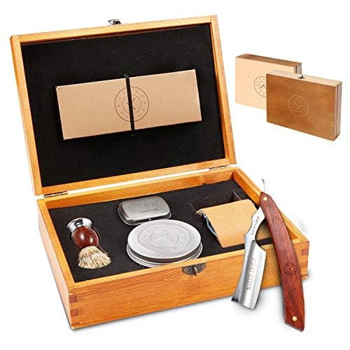 Naked Armor Thor Straight Razor Kit - Straight Razor Shaving Kit for Men with Japanese Steel 7/8 Blade, Leather Strop, Shave Soap, Shaving Brush Beauty and Personal Care Naked Armor