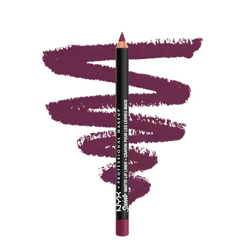 NYX PROFESSIONAL MAKEUP Suede Matte Lip Liner, Velvety-Smooth, Long-Lasting Formula For A Defined Lip Makeup Look - Girl Bye (Purple) Beauty & Personal Care NYX PROFESSIONAL MAKEUP