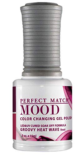 LeChat Perfect Match Mood Gel Polish, Groovy Heat Wave, 0.500 Ounce (MPMG01)