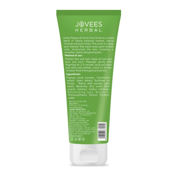 Jovees Facial Scrub - Papaya & Honey - 100gms Beauty & Personal Care Jovees