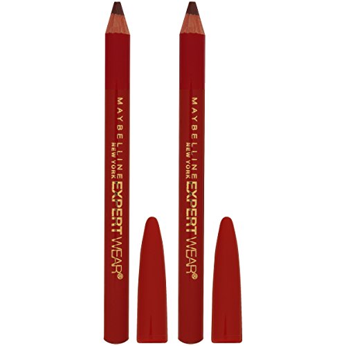 Maybelline New York Makeup Expert Wear Twin Eyebrow Pencils and Eyeliner Pencils, Dark Brown Shade, 0.06 Ounce, 2 Count (Pack of 1) Beauty & Personal Care MAYBELLINE