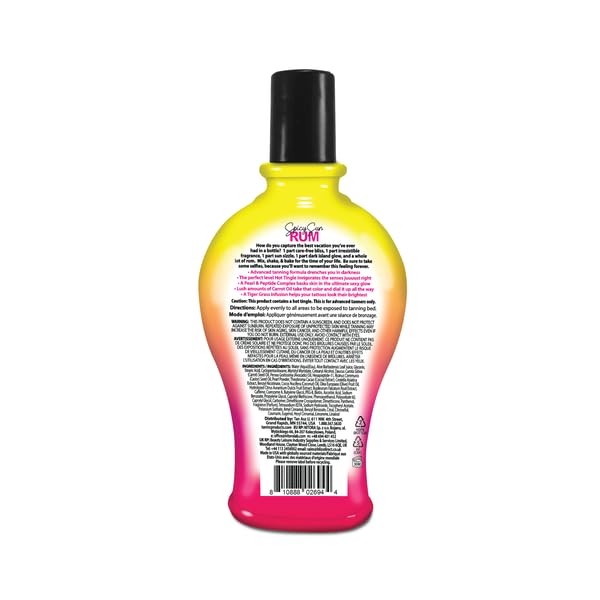 Tan Asz U Spicy Sun Rum Hot Tingle Tanning Lotion, Tattoo Enhancing Tiger Grass Tanning Accelerator with Black Pearl & Peptide Carrot Oil Cocktail Beauty & Personal Care Tan Asz U