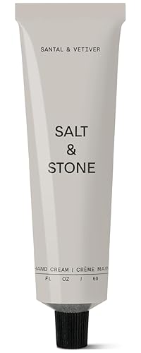 Salt & Stone Hand Cream for Women & Men | Santal & Vetiver | Hydrates, Nourishes & Softens Skin | Restores Dry Cracked Hands | Fast-Absorbing | Beauty & Personal Care Salt & Stone