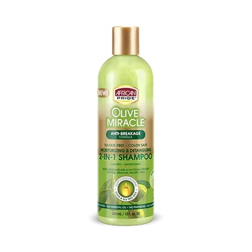 African Pride Olive Miracle 2 in 1 Shampoo & Conditioner 12oz Beauty & Personal Care My Africa Caribbean