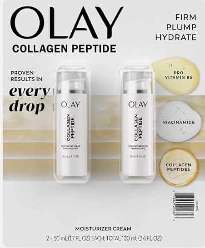 Olay Collagen Peptide Firming Plumping Facial Moisture Cream, 1.7 floz, 2pk Beauty & Personal Care Olay
