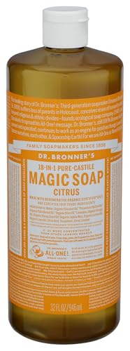 Dr Bronners, Soap Castile Liquid Citrus Orange M/W Oils Fair Trade, 32 Fl Oz Beauty & Personal Care Dr. Bronner's