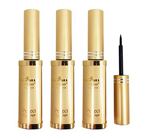 Italia Deluxe Perfect Liquid Eyeliner Waterproof 3pc Set Beauty & Personal Care Italia Deluxe