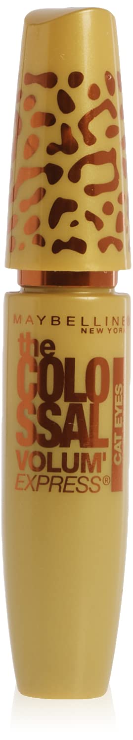 Maybelline New York Volume Express Colossal Cat Eyes Washable Mascara, Glam Black, 0.31 Fluid Ounce