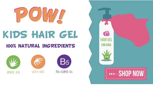 Hair Gel for Kids | Light Hold | Chemical Free | Made with Organic Aloe Vera and Vitamins | Safe on Babies, Toddlers, Men and Women | Always Paraben Beauty & Personal Care Little Roseberry