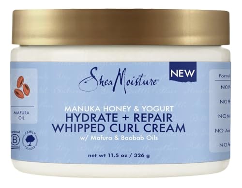 SheaMoisture Hydrate and Repair Moisturizing Curl Cream for Curly Hair Manuka Honey and Yogurt Sulfate Free Curly Hair Cream 11.5 oz Beauty & Personal Care Shea Moisture