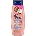 Nair Sensitive Shower Cream Hair Remover with Natural Coconut Oil and Vitamin E, Body Hair Removal Cream, 12 oz Beauty & Personal Care Nair