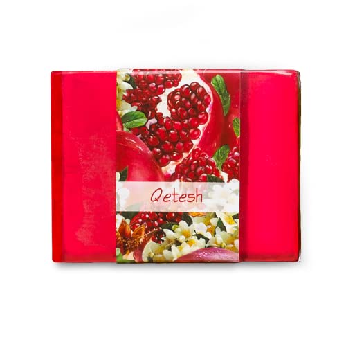 Nabila K Qetesh Glycerin Bar Soap | Pomegranate Scent | Natural, Vegan, Hypoallergenic | 100% Vegetable Glycerin, Sulfate-Free, Paraben-Free | 4.5 oz Beauty & Personal Care Nabila K