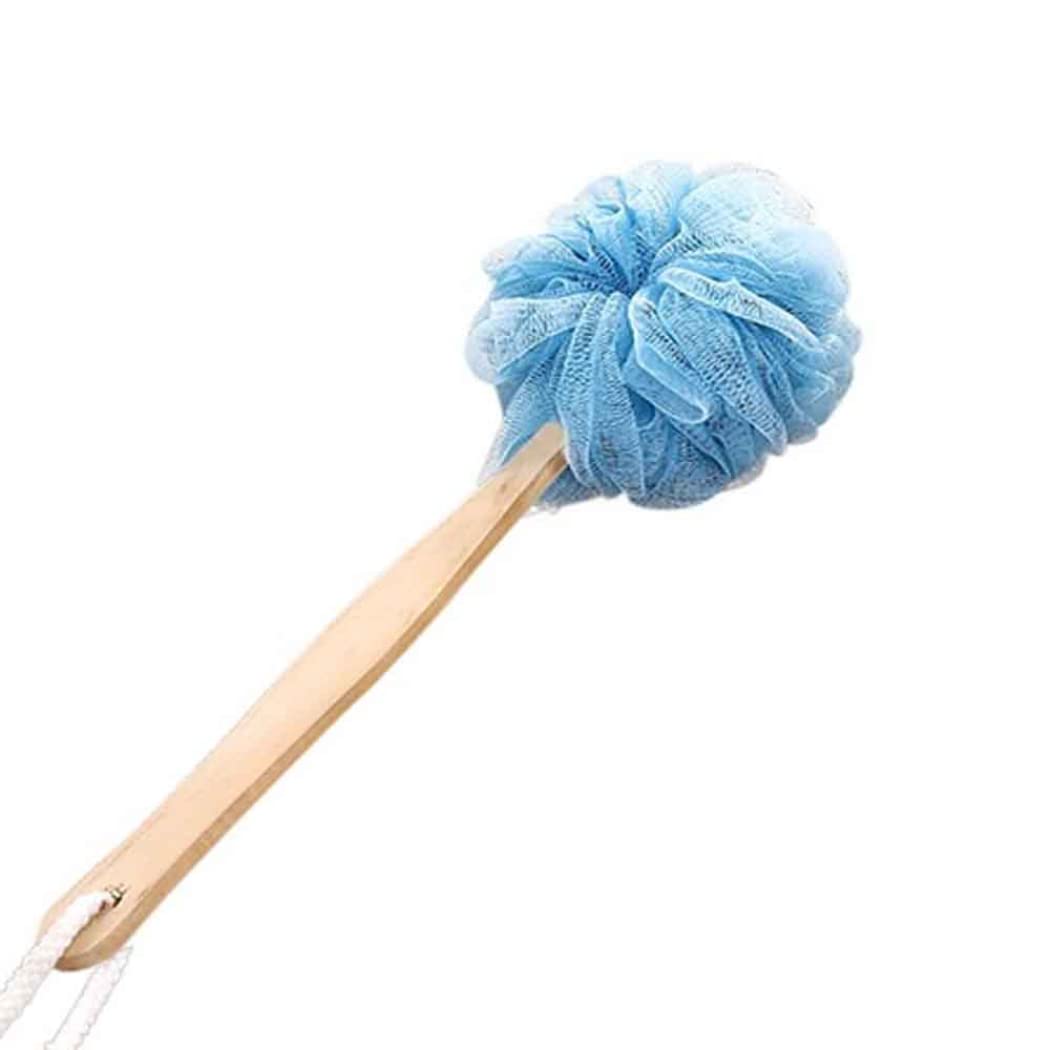 YingRen Exfoliating Body Brush - Blue, Long Handle, Soft Mesh Back, Wooden Handle - Exfoliates Dead Skin, Stimulates Lymphatic System, Reduces Beauty and Personal Care YingRen