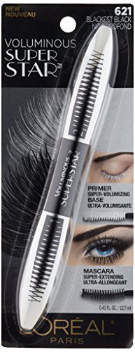 L'Oreal Paris Cosmetics Voluminous Superstar Mascara, Washable, Blackest Black, 0.41 Fl. Oz, 1 Count Beauty & Personal Care L'Oreal Paris