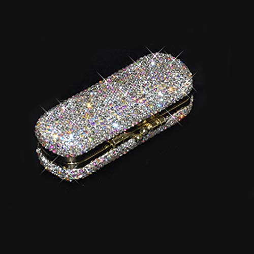 Bestbling Bling Rhinestone Crystal Lipstick Case Holder Organizer bag Cosmetic Storage for Women's Lipstick Jewelry Kit (Silver) Beauty & Personal Care Bestbling