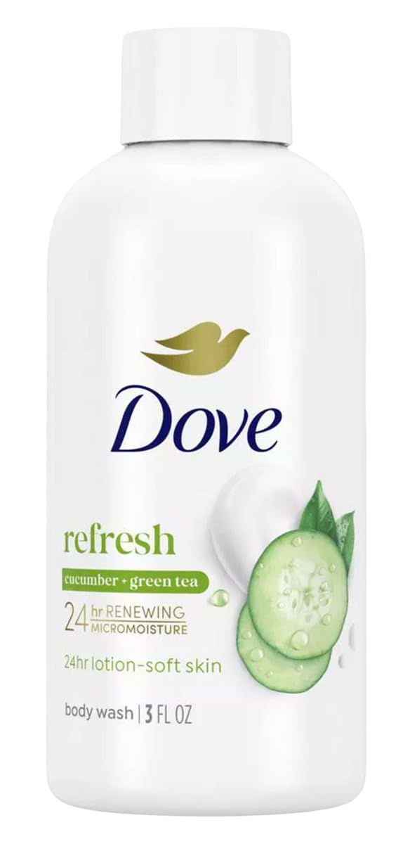 Dove Refresh Body Wash Cucumber & Green Tea, 3 Ounces (Pack of 12) Beauty & Personal Care Dove