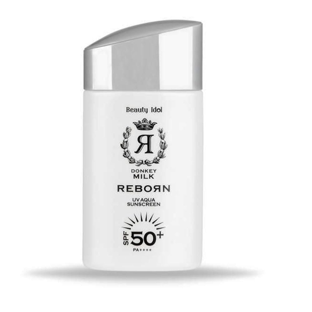 BEAUTY IDOL DONKEY MILK REBORN UV AQUA SUNSCREEN SPF 50+ PA++++ (50 ML), 1.76 Ounce (Pack of 1)