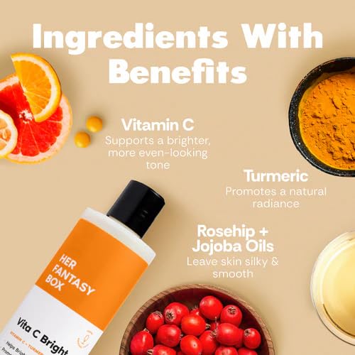 Her Fantasy Box | Vita C Bright Turmeric Body Wash - Antioxidant?Rich Citrus Cleanser with Vitamin C & Turmeric for Radiant, Even-Looking Skin Beauty & Personal Care Her Fantasy Box