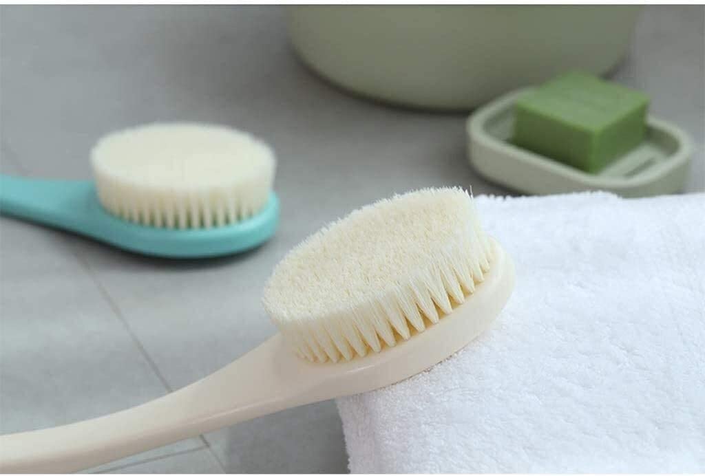MDHCOP Shower Brush, Bath Body Brush, Back Brush Long Handle for Shower, Dry Exfoliating Brush or Wet Shower Brush with Anti Slip Tape Beauty and Personal Care MDHCOP