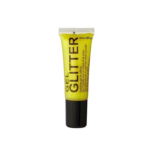 Gel Glitter Yellow. Sparkling Glitter for your face & body with fine nib applicator Beauty & Personal Care Stargazer Enterprises