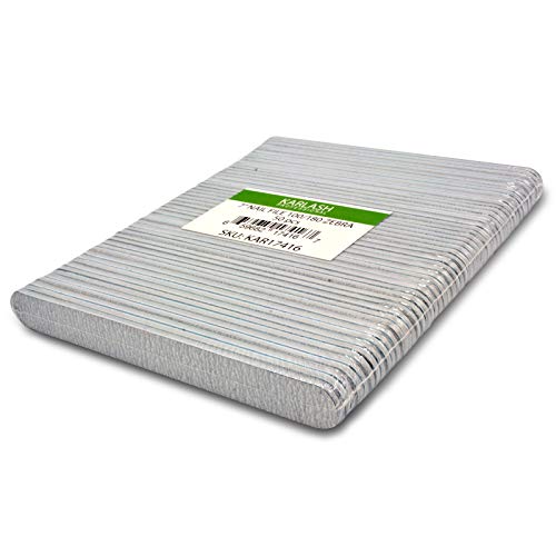 Karlash Professional Double Sided Emery Board 7" Zebra Nail File 100/180 50pcs Beauty & Personal Care Karlash