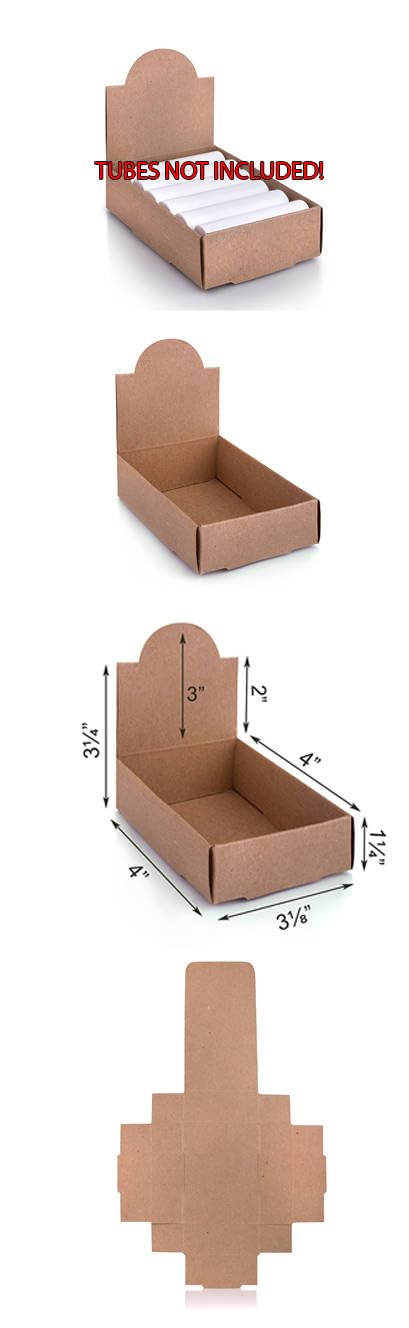 AZBB Kraft Arched Lip Balm Tube Display Boxes Holds 12 Lip Balm Tubes (10) Beauty and Personal Care Arizona Bath & Body LLC
