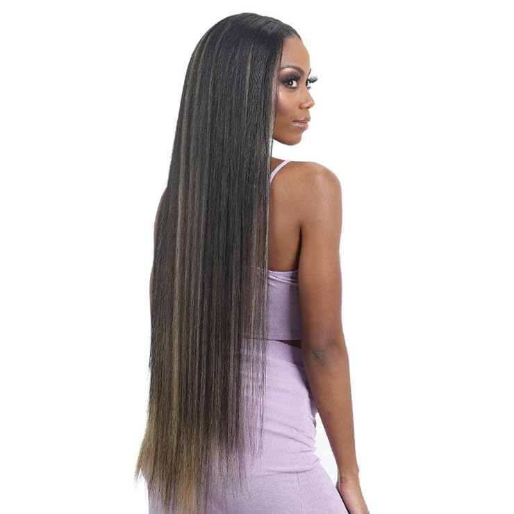 Organique Mastermix STRAIGHT 30" - Shake-N-Go Synthetic Bundle Weave (2Pack, 2 DARK BROWN)