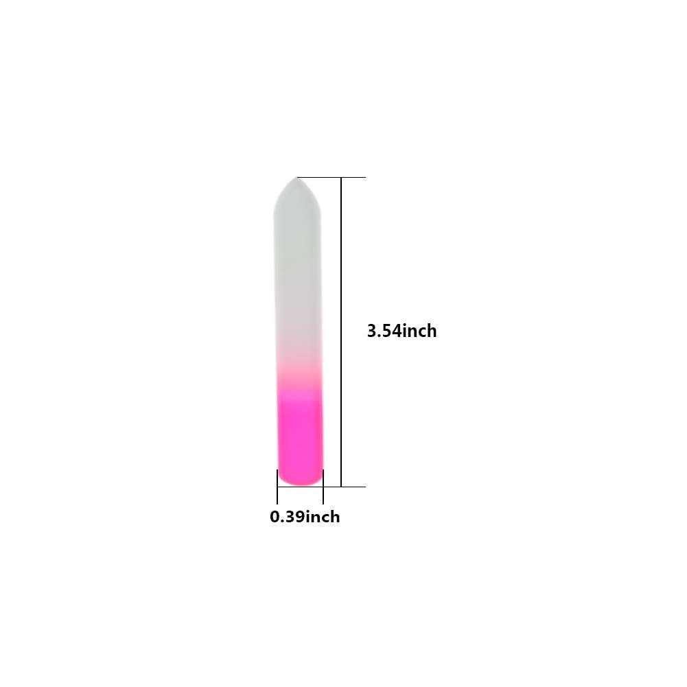 SIUSIO 20PK 3.5 inch Professional Czech Short Crystal Glass Baby Nail Files Buffer Mini Manicure Kit Set Gradient Rainbow Color for Nail Polishing Beauty & Personal Care SIUSIO