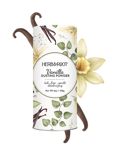 Herb & Root Body Powder Gift Set- Oprah's Favorite Things, 3 Talc-Free Scents: Lavender, Rose, Vanilla, Large Puff Beauty and Personal Care Herb & Root