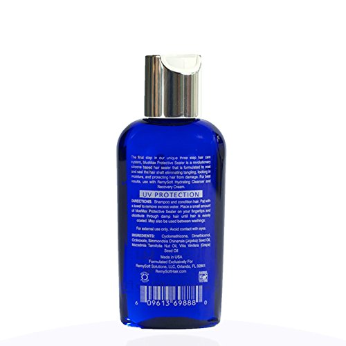 RemySoft blueMax Daily Refresher & Protective Silicone Serum Set - Safe for Hair Extensions, Weaves and Wigs - Salon Formula Leave-in Conditioner &