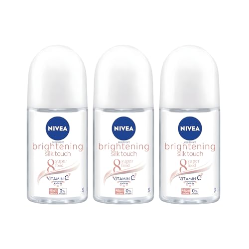 Nivea Brightening Silk Touch 8 Super Food Roll On Deodorant 25ml - Long-lasting Odor Protection, Smooth Underarms, Natural Superfood Extracts, Skin Beauty and Personal Care NIVEA
