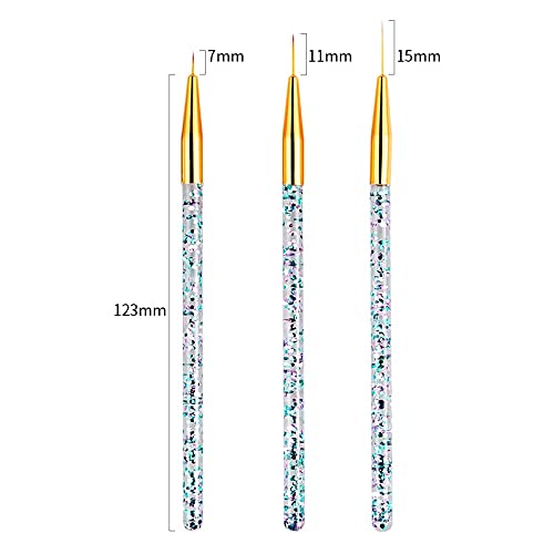 Artdone 31pcs Nail Art Brushes, Nail Art Tool Set, Dotting Tools, Dust Brush,Striping Brushes for Long Lines, Drawing Pen For Gel Polish Design supply Beauty & Personal Care Artdone