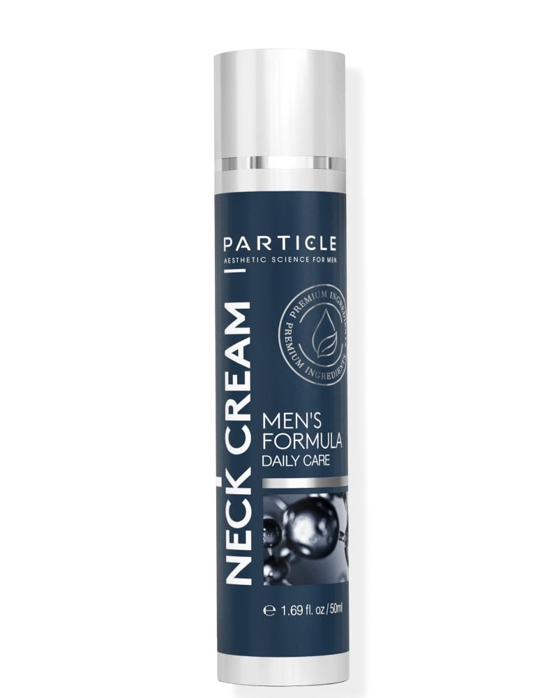 Particle Neck Cream, Daily Skin Care for Men with Collagen, Hyaluronic Acid, Retinol, Vitamin E, Moringa Oil & Shea Butter for Health Skin Support