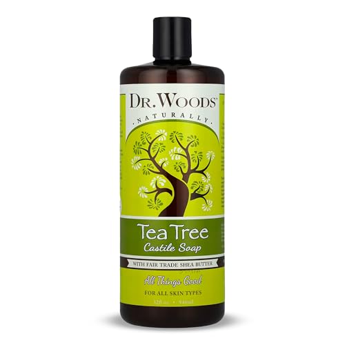 Dr. Woods Tea Tree Liquid Castile Soap - Castile Soap with Pure Tea Tree Oil, Body Wash for Men and Women, Contains Organic Shea Butter, Natural Beauty & Personal Care Dr. Woods