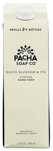 PACHA SOAP White Blossom & Fig Refill Hand Soap, 32 FZ Beauty & Personal Care Pacha Soap Co