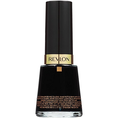 Revlon Nail Enamel, Chip Resistant Nail Polish, Glossy Shine Finish, in Black/Grey, 731 Knockout, 0.5 oz Beauty & Personal Care REVLON