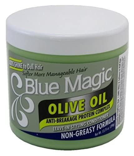 Blue Magic Olive Oil 13.75 Ounce Jar (406.6ml) (3 Pack) Beauty & Personal Care Blue Magic