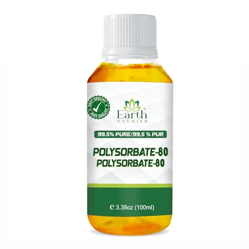 Earth Nourish Polysorbate 80 3.38 Fl Oz / 100ml - Cosmetic Grade Emulsifier for Bath Bombs, Lotions, Creams & DIY Skincare Formulations Beauty and Personal Care Earth Nourish