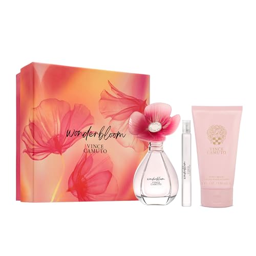 Vince Camuto Wonderbloom Women's Fragrance Gift Set, Includes 3.4 Fl Oz Eau de Parfum + 5 Oz Body Cream + 0.34 Fl Oz Pencil Spray Beauty & Personal Care Vince Camuto